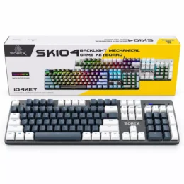 Bàn phím cơ Sorex SK104 cùng hộp đựng sản phẩm chính hãng