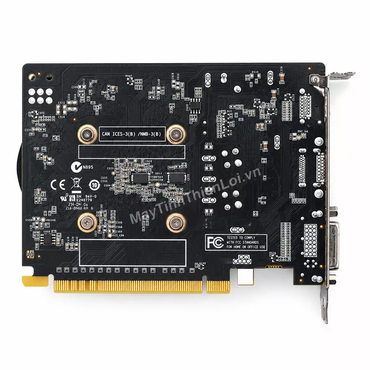 Mặt sau bo mạch card đồ họa Zotac GTX 750 Ti 2GB cũ