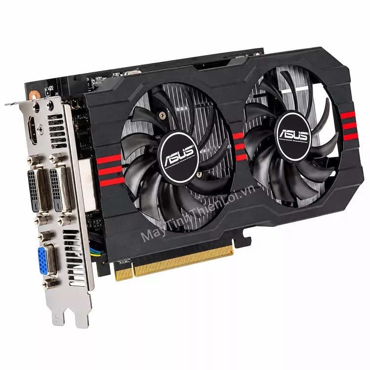 Card màn hình Asus GTX 750 Ti OC 2GB cũ thiết kế 2 quạt