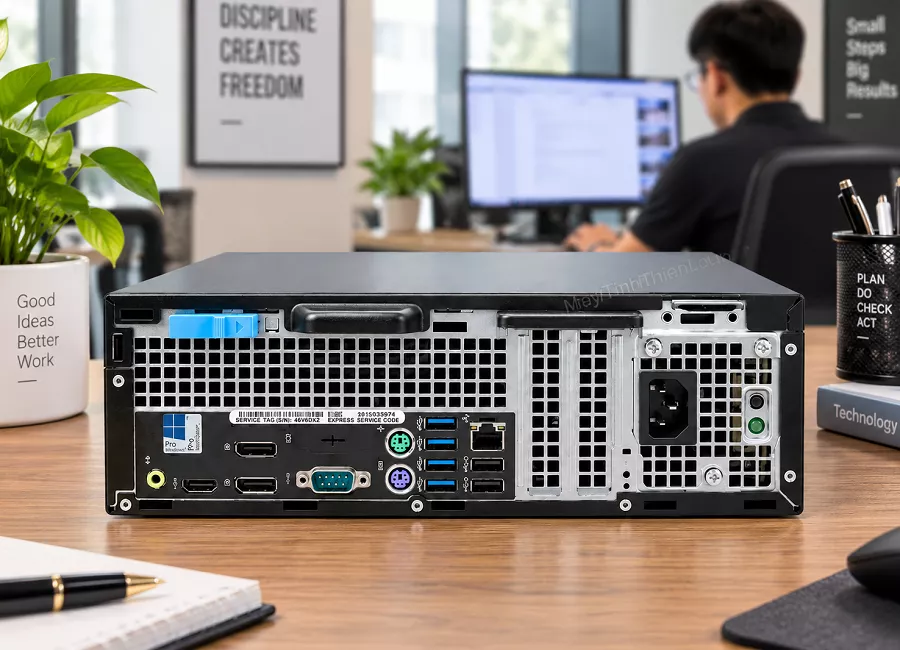 Cổng kết nối phía sau máy tính đồng bộ Dell OptiPlex 3050 SFF
