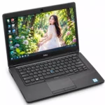 Laptop Dell Latitude 5490 góc nghiêng hiển thị màn hình và bàn phím