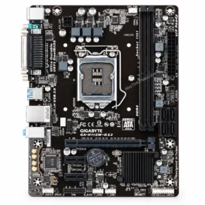 Khu vực socket LGA1151 và khe RAM DDR4 trên mainboard Gigabyte H110M-DS2