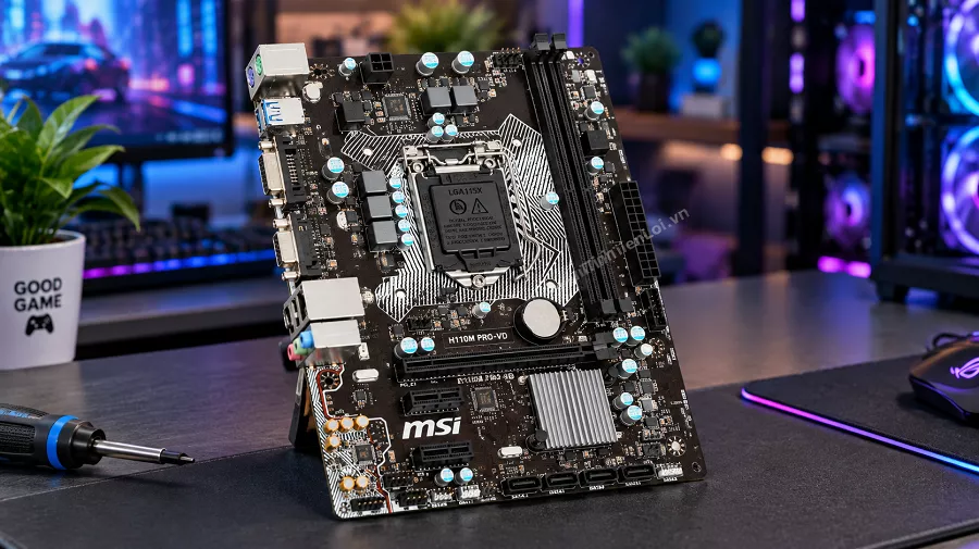 Lắp ráp mainboard MSI H110M PRO-VD cho cấu hình PC gaming