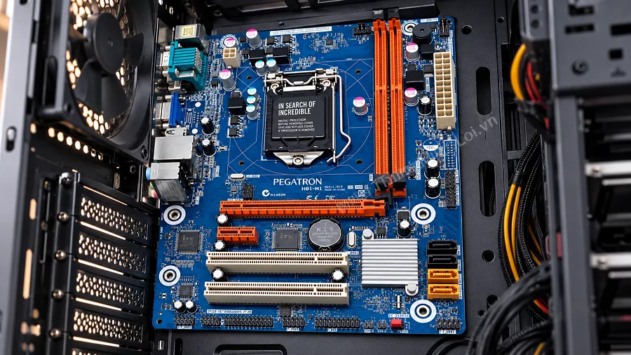 Mainboard Pegatron H81-M1 lắp sẵn trong vỏ case máy tính
