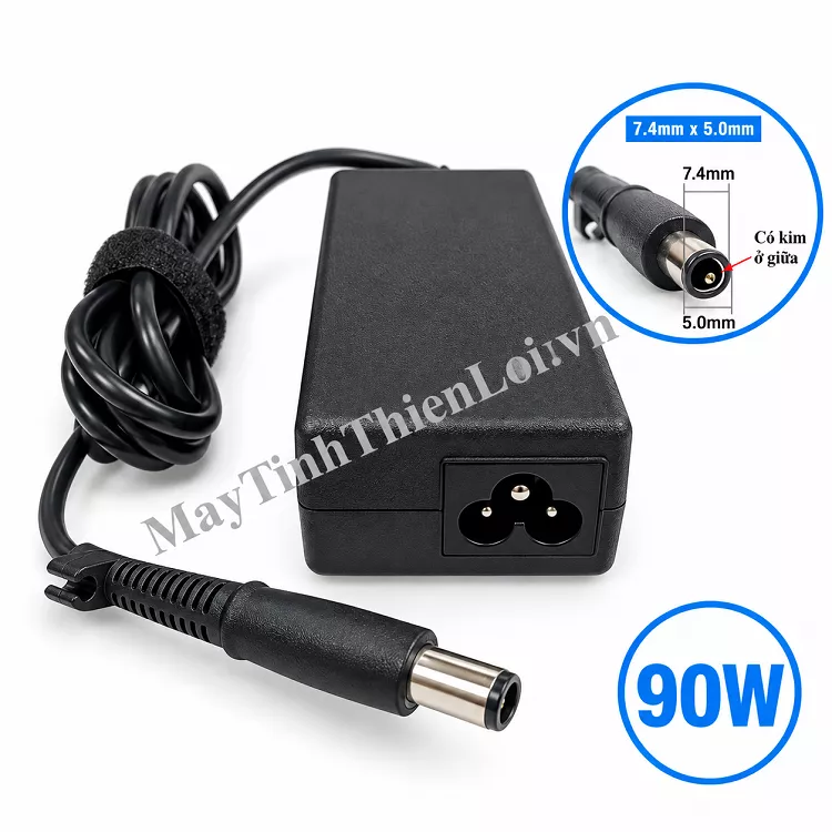 Sạc laptop HP 90W chân kim to chi tiết đầu cắm