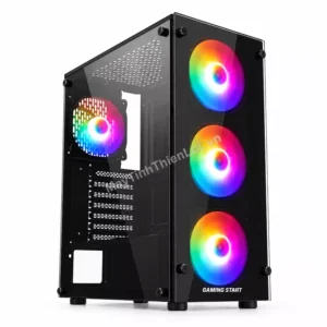 Vỏ case Gaming Start 3 fan RGB mặt trước