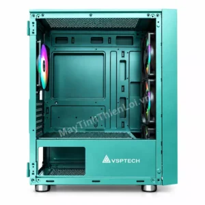 Không gian bên trong vỏ case VSPTech Gaming KA30-G màu xanh