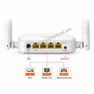 Cổng kết nối bộ phát Wi-Fi Tenda N301