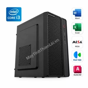 Case máy tính văn phòng Intel Core i3 8100 RAM 8GB SSD 128GB hỗ trợ phần mềm kế toán và văn phòng