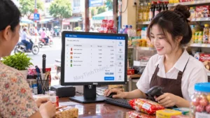 Màn hình Dell P1913S 19 inch ứng dụng tại cửa hàng tạp hóa