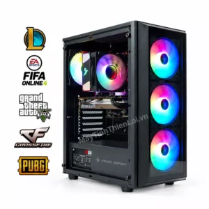 PC Gaming Core i7 6700 kết hợp card đồ họa GTX 1050 2GB với thùng máy tản nhiệt LED RGB hiện đại